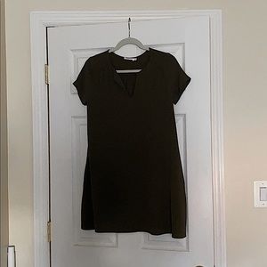 Army green t shirt dress